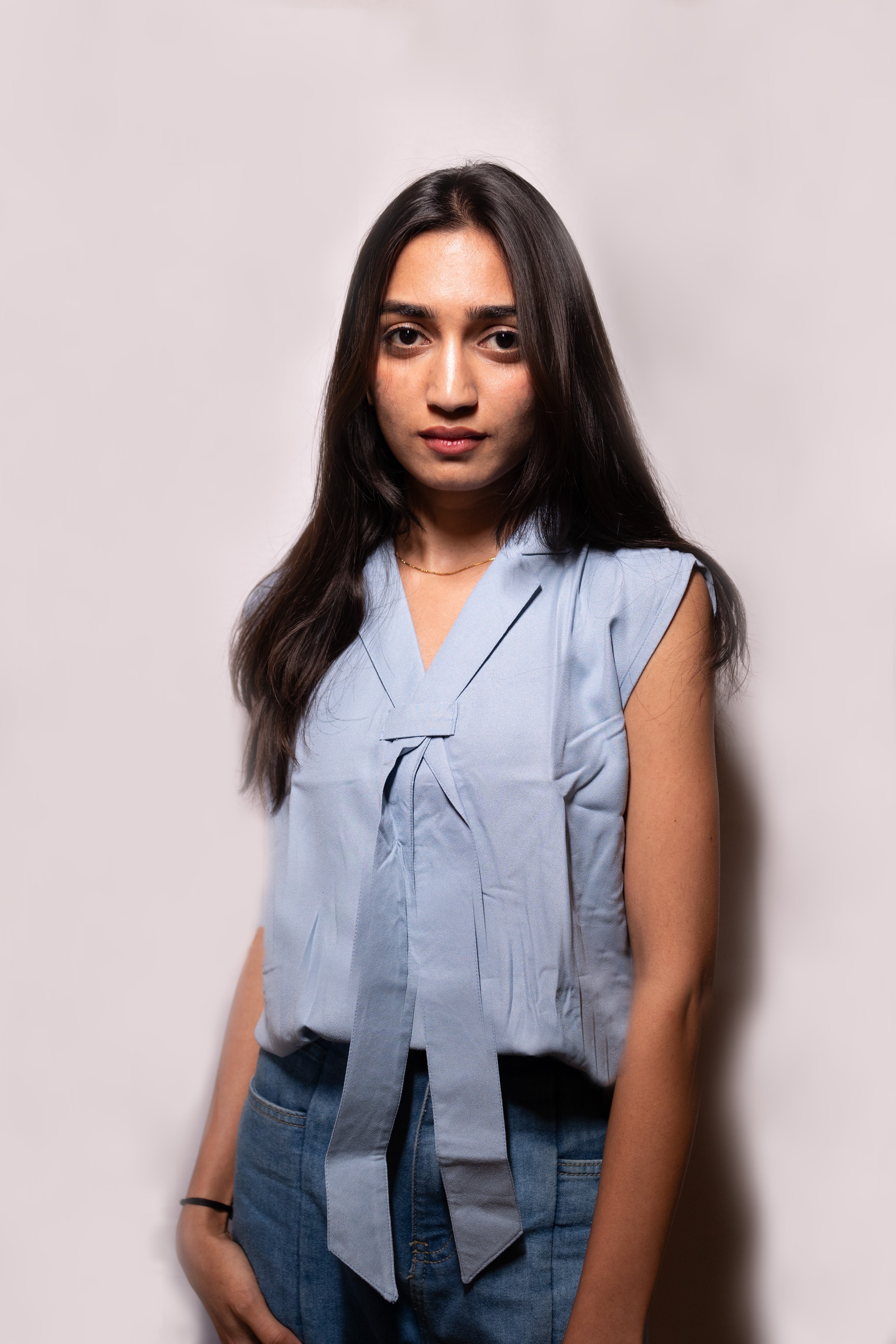 Tops with Neck Tie - AZZLIAS WARDROBE